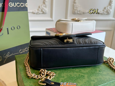Mini Bolso GG Marmont Negro 22 cm