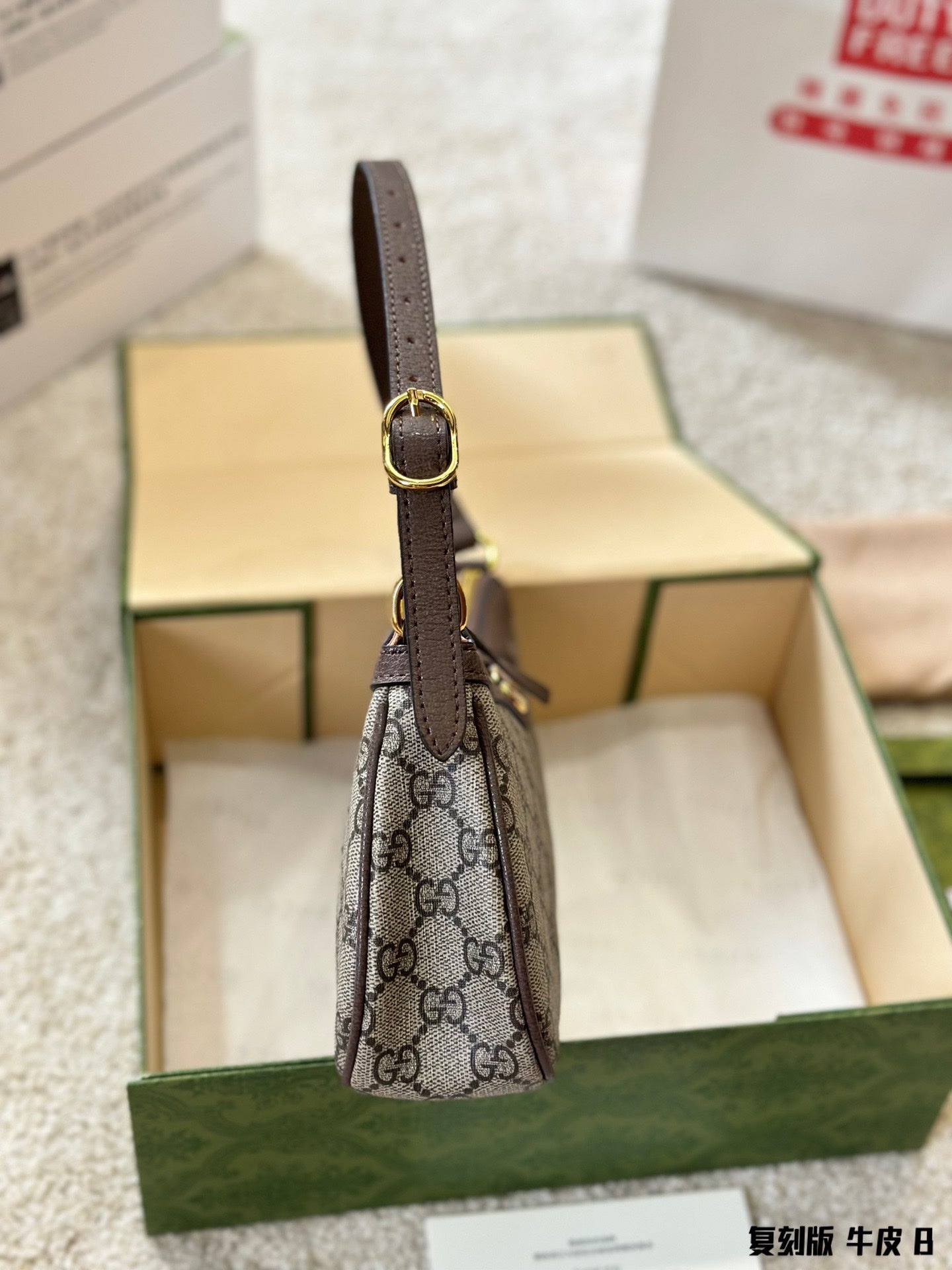 Bolso pequeño GG Ophidia ébano