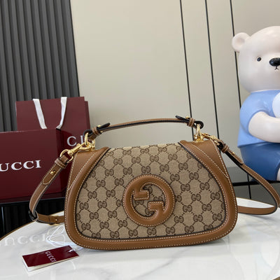 Bolso mano Blondie asa tamaño pequeño lona Beige