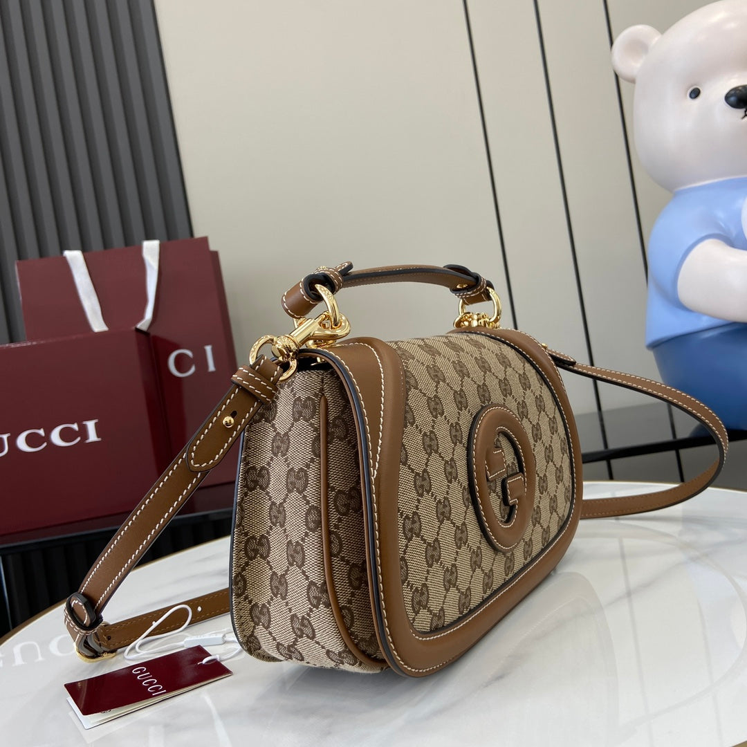 Bolso mano Blondie asa tamaño pequeño lona Beige
