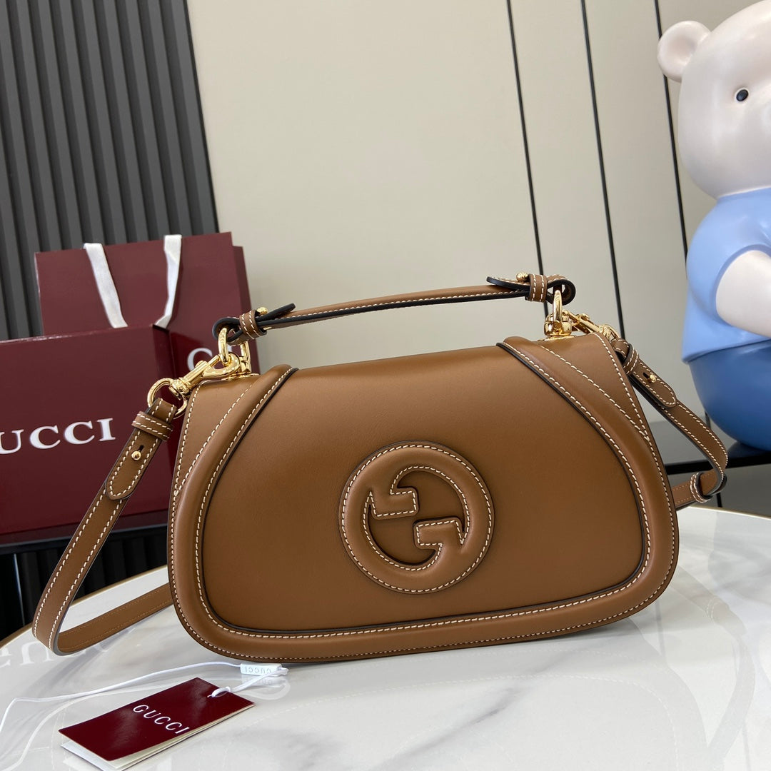 Bolso mano Blondie asa tamaño pequeño Marrón