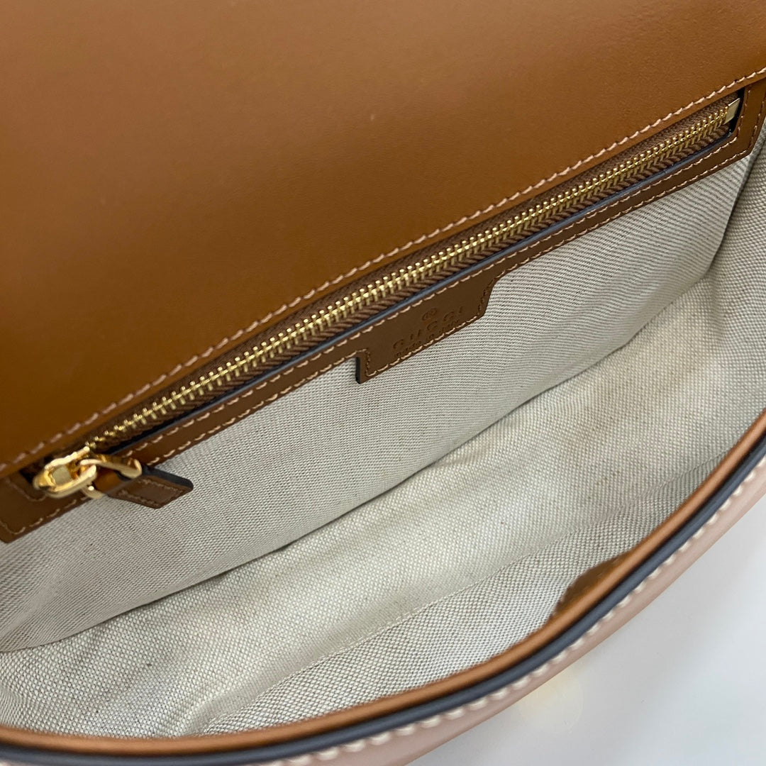 Bolso mano Blondie asa tamaño pequeño Marrón