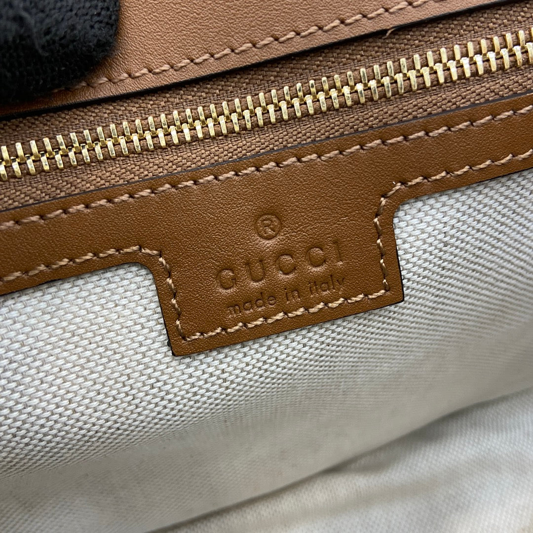 Bolso mano Blondie asa tamaño pequeño Marrón