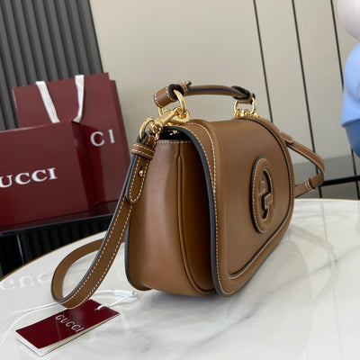 Bolso mano Blondie asa tamaño pequeño Marrón