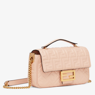 Bolso Baguette Chain Midi Rosa