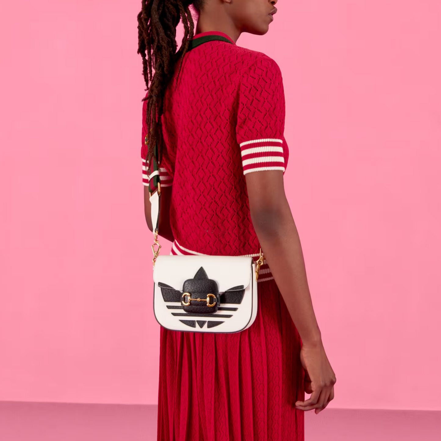 Minibolso Gucci Horsebit 1955 Blanco