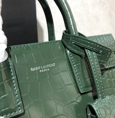 Bolso Nano Sac Jour Cocodrilo Verde Oscuro