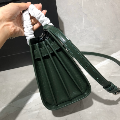 Bolso Nano Sac Jour Cocodrilo Verde Oscuro