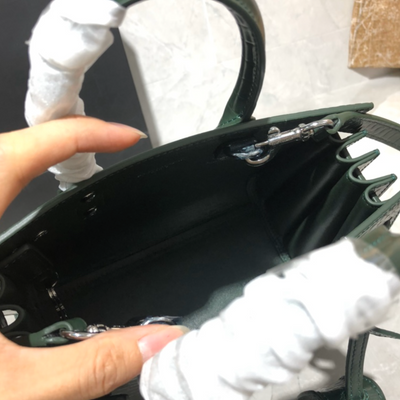 Bolso Nano Sac Jour Cocodrilo Verde Oscuro