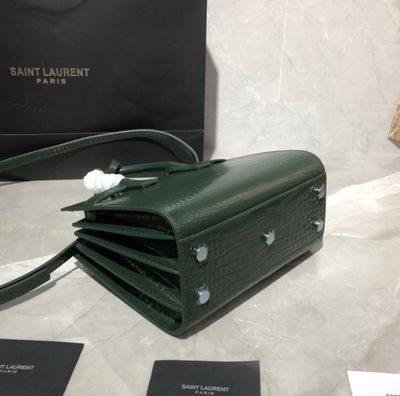 Bolso Nano Sac Jour Cocodrilo Verde Oscuro