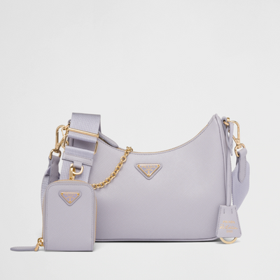 Bolso de piel Saffiano Prada Re-Edition 2005 Glicina