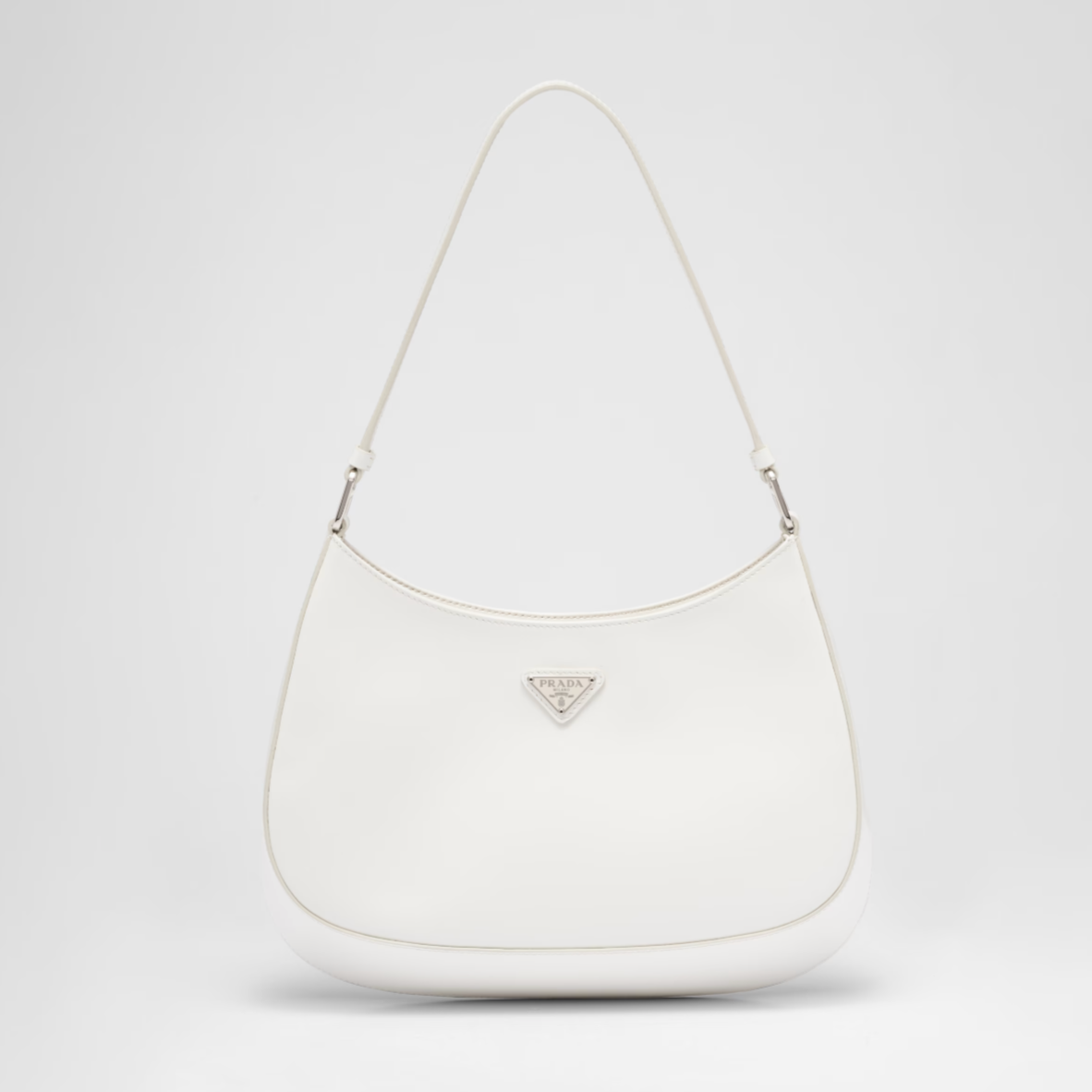 Bandolera de piel cepillada Prada Cleo Blanco