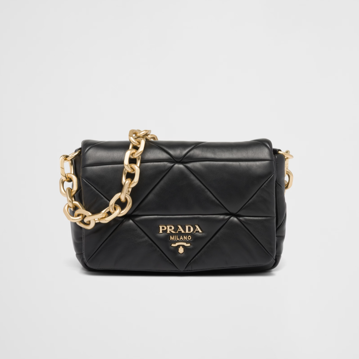 Bandolera Prada Mediano System de patchwork Negro