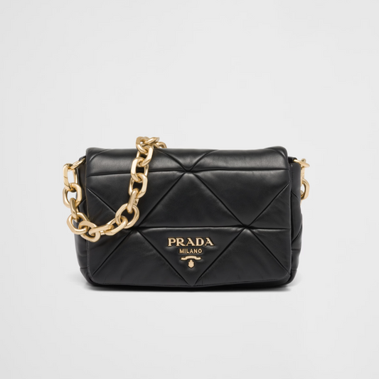 Bandolera Prada Mediano System de patchwork Negro