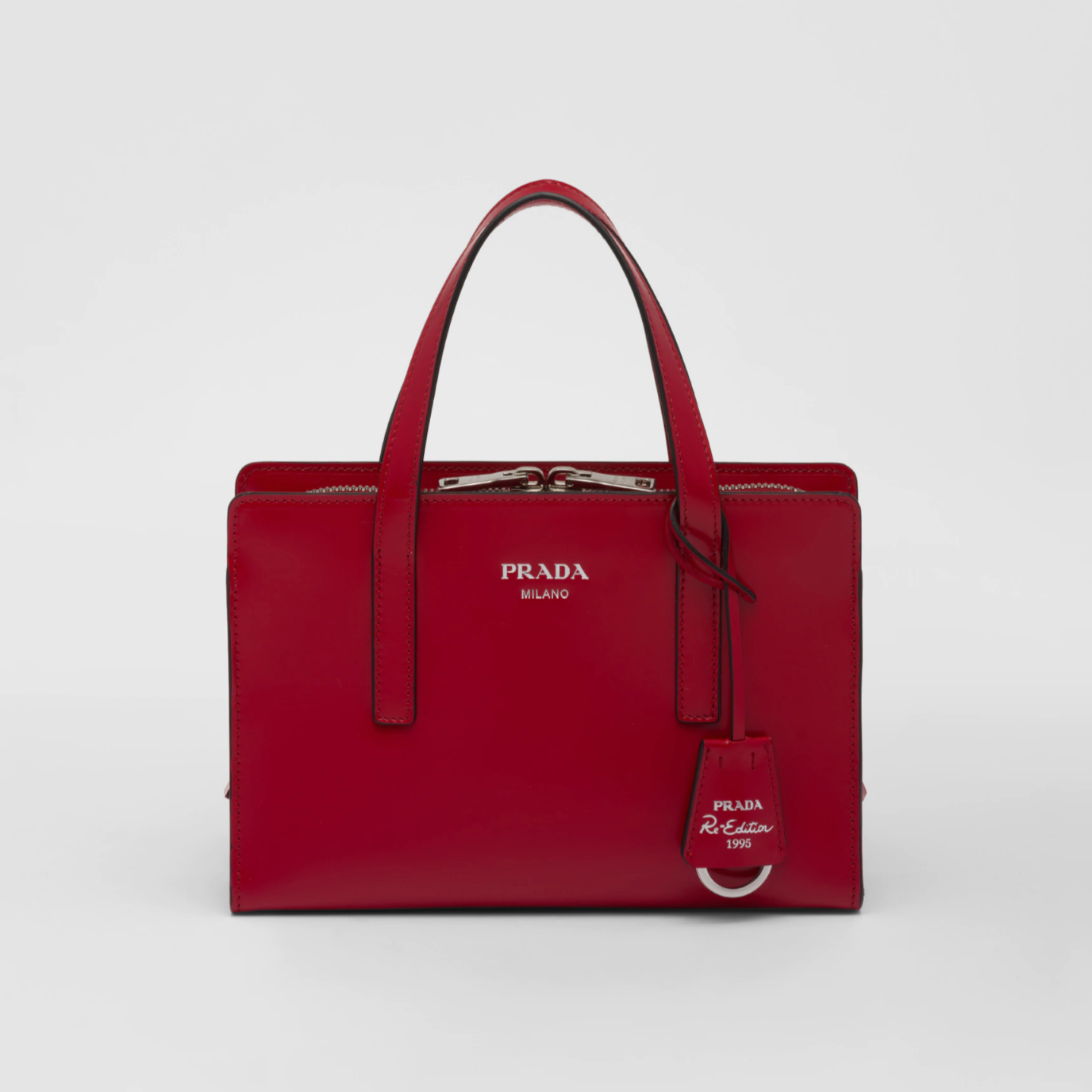 Minibolso Prada Re-Edition 1995 de piel Escarlata