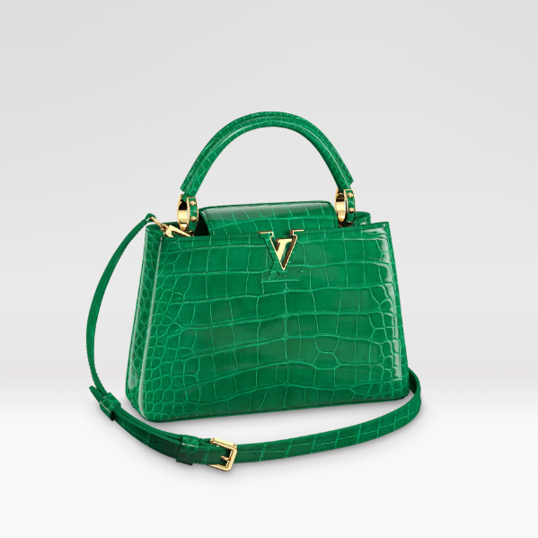 Bolso Capucines BB Cocodrilo Verde