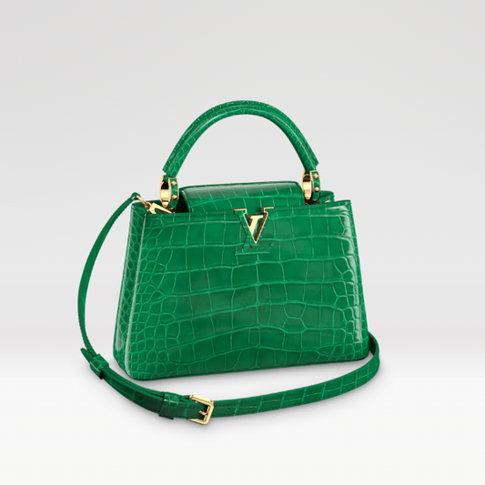 Bolso Capucines BB Cocodrilo Verde