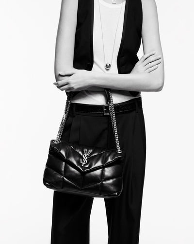 Bolso Puffer Negro 35 cm