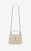 Bolso College Medium piel Blanca