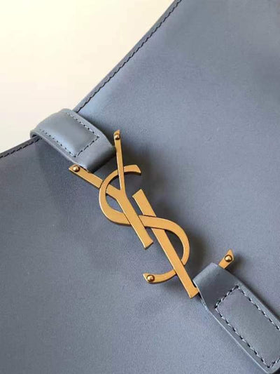 Bolso Le 5 a 7 Piel Gris 23 cm