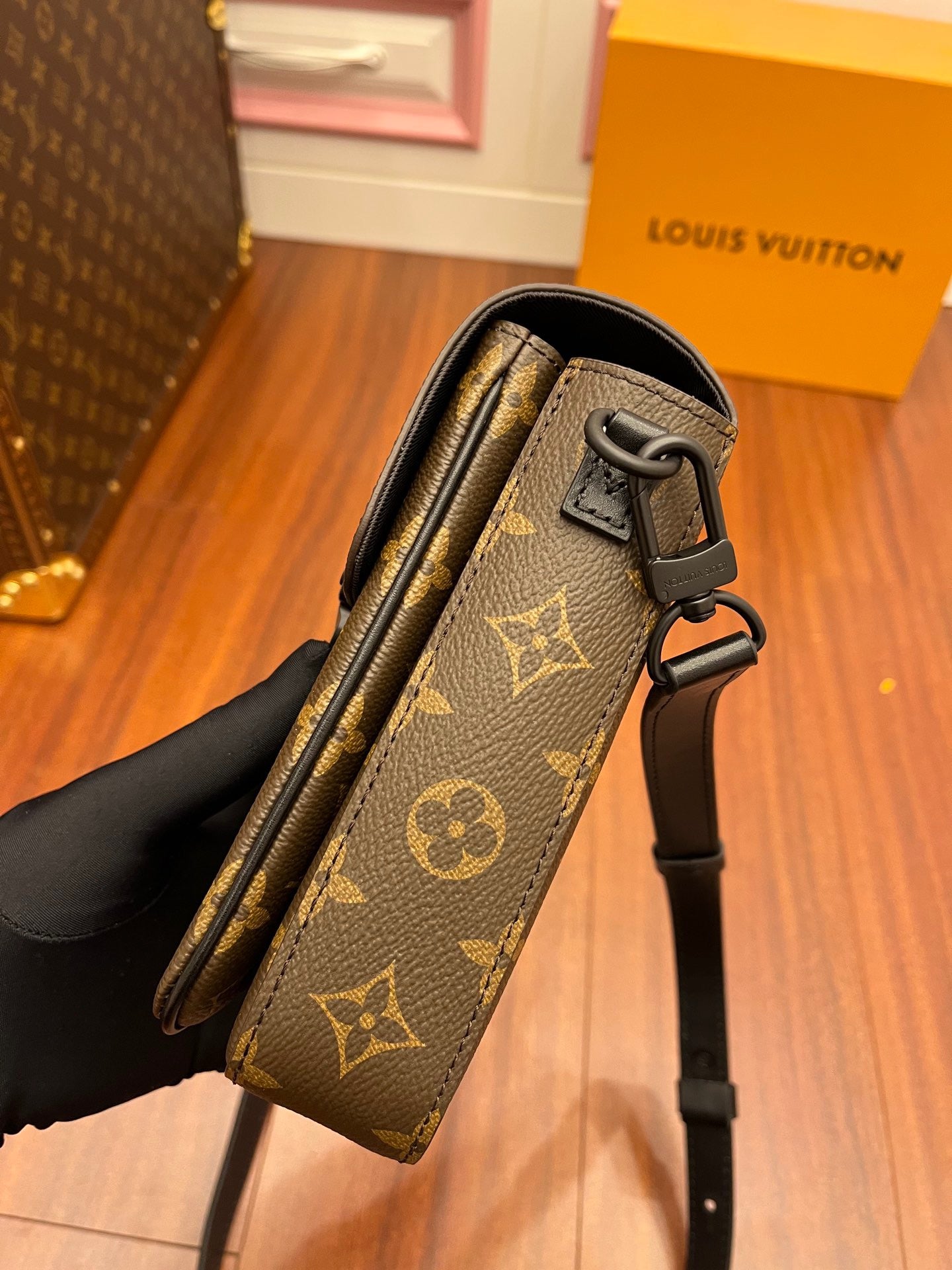 Cartera marrón S-Lock Vertical