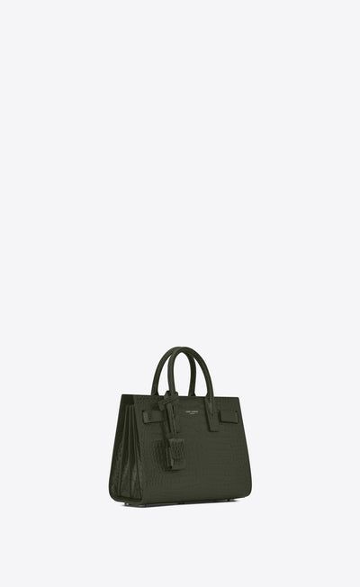 Bolso Nano Sac Jour Cocodrilo Verde Oscuro