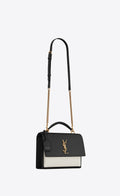 Bolso Sunset Medium Top Handle Blanco/Negro