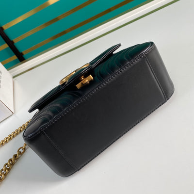 Minibolso GG Marmont con asa Negro