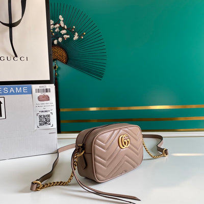 Minibolso GG Marmont de Matelassé Rosa