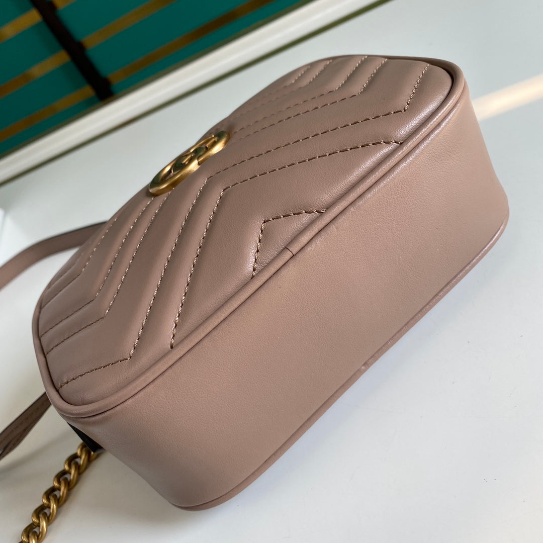 Minibolso GG Marmont de Matelassé Rosa
