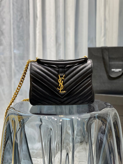 Bolso College Medium piel Negra