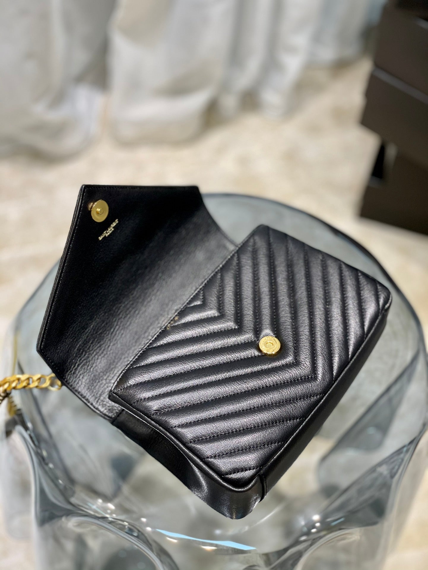 Bolso College Medium piel Negra