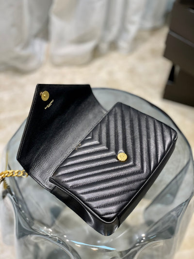 Bolso College Medium piel Negra