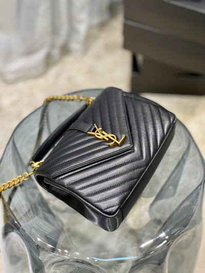 Bolso College Medium piel Negra