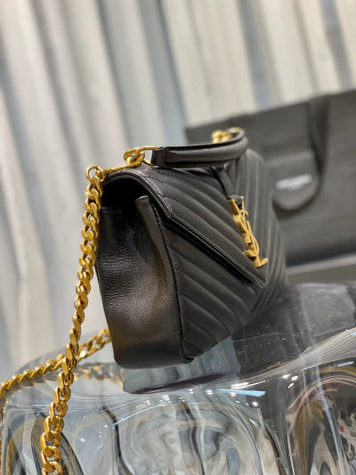 Bolso College Medium piel Negra