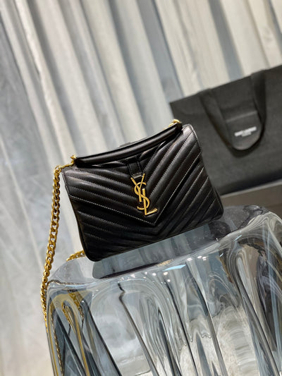 Bolso College Medium piel Negra