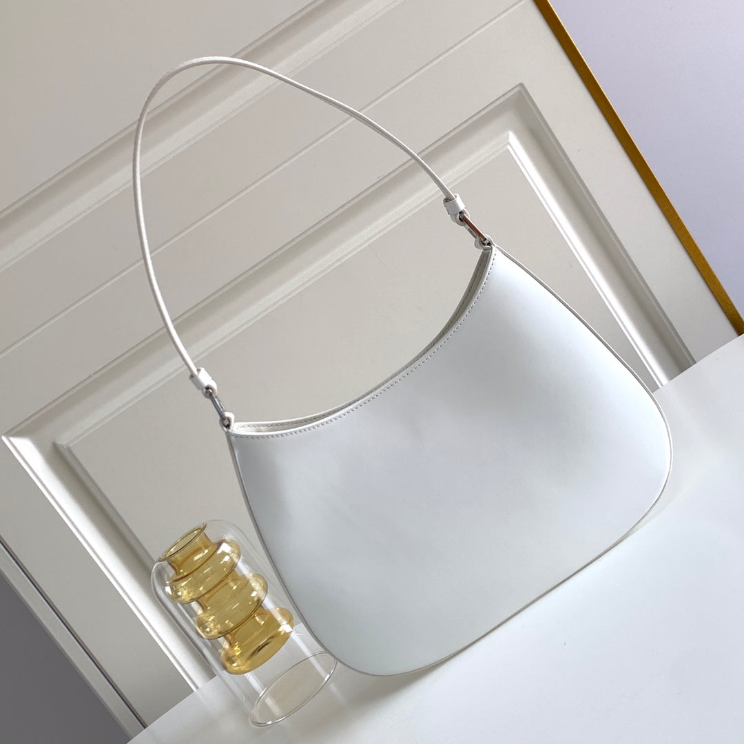 Bandolera de piel cepillada Prada Cleo Blanco