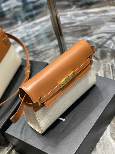 Bolso Manhattan Beige/Marrón 29 cm
