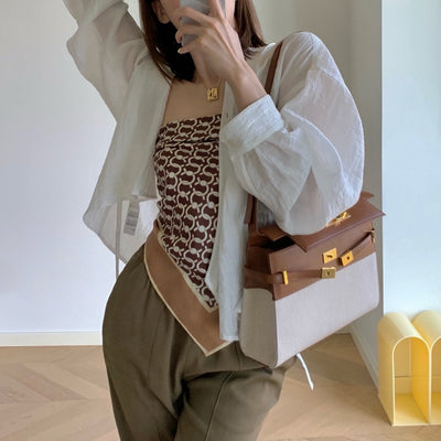Bolso Manhattan Beige/Marrón 29 cm