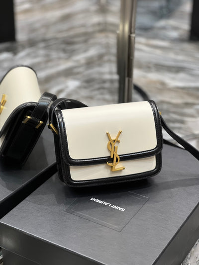 Bolso Solferino Blanco/Negro 19 cm