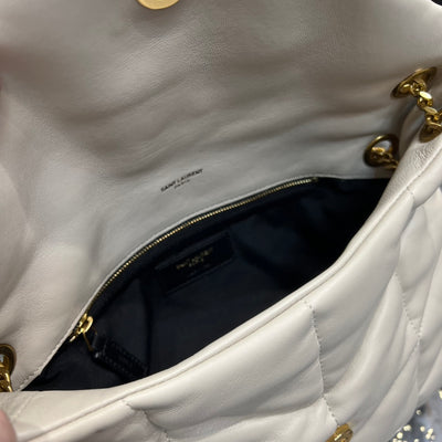 Bolso Puffer Blanco 35 cm