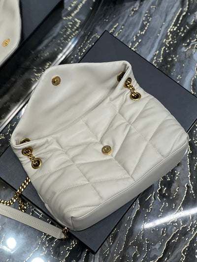 Bolso Puffer Blanco 35 cm