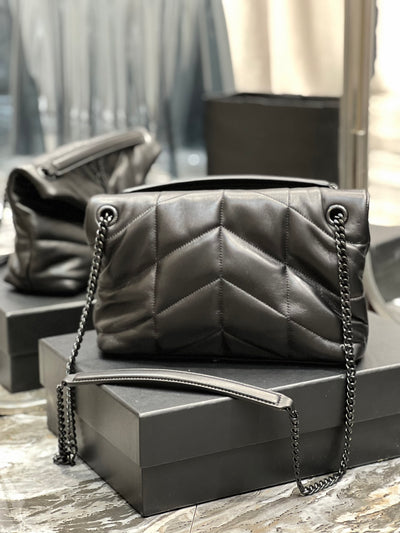 Bolso Puffer Negro 35 cm