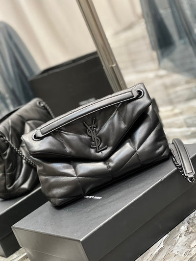 Bolso Puffer Negro 35 cm