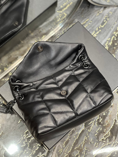 Bolso Puffer Negro 35 cm
