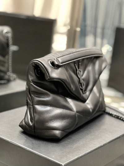 Bolso Puffer Negro 35 cm