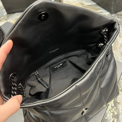 Bolso Puffer Negro 35 cm