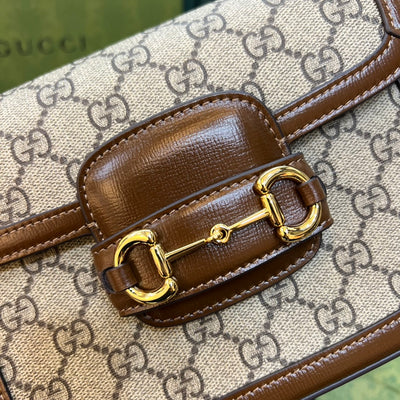 Minibolso Gucci Horsebit 1955 Marrón