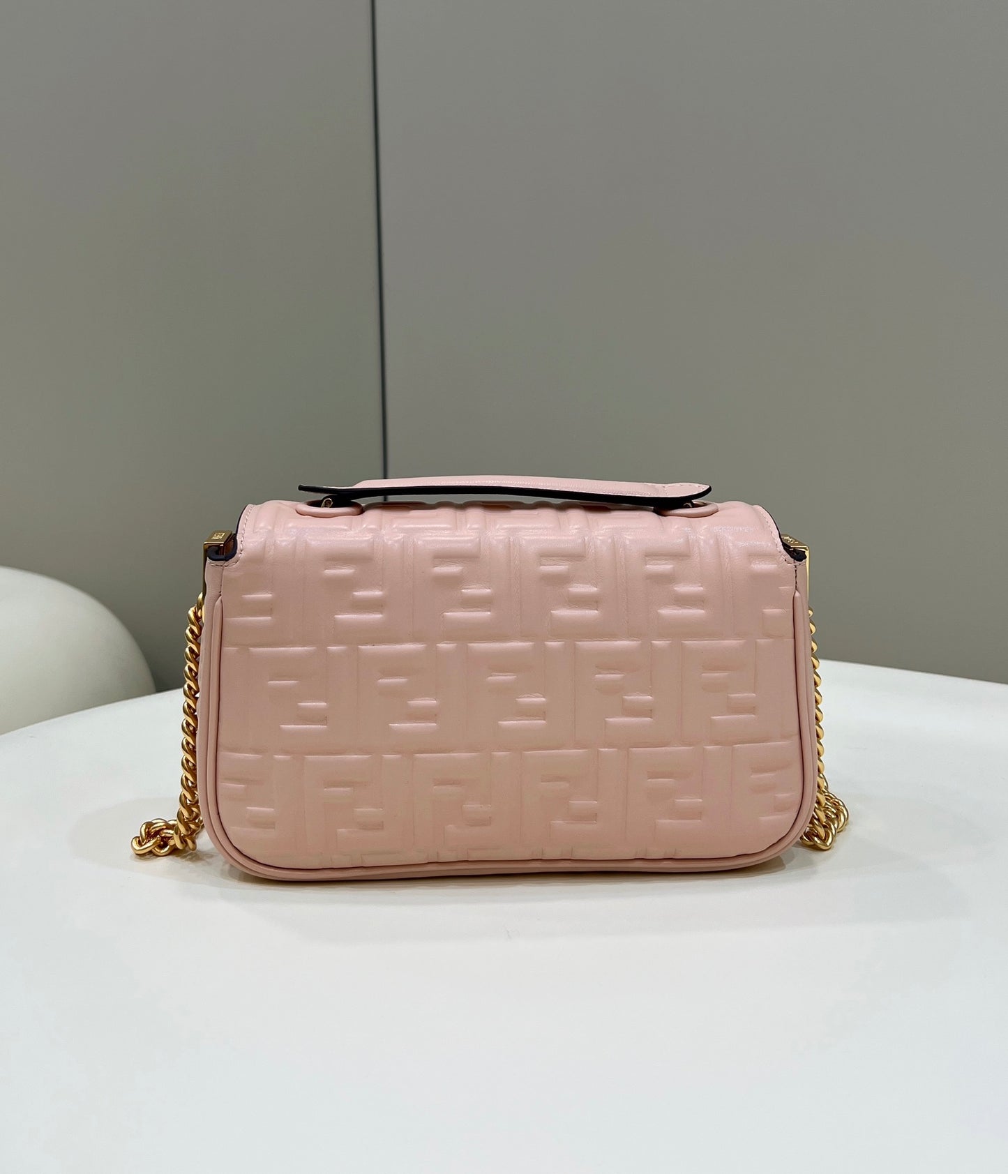 Bolso Baguette Chain Midi Rosa