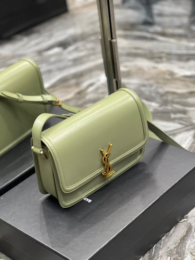 Bolso Mediano Solferino De Piel Pistacho